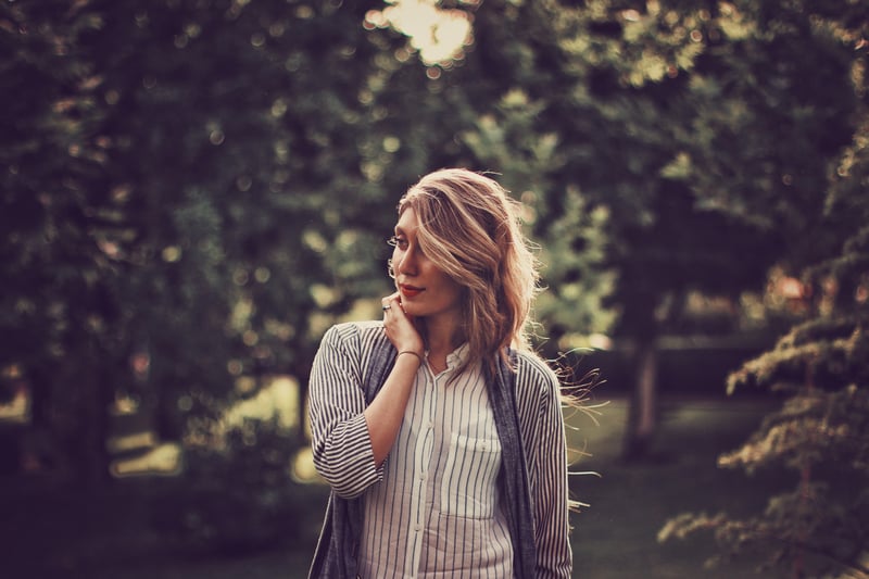 woman walking outdoors